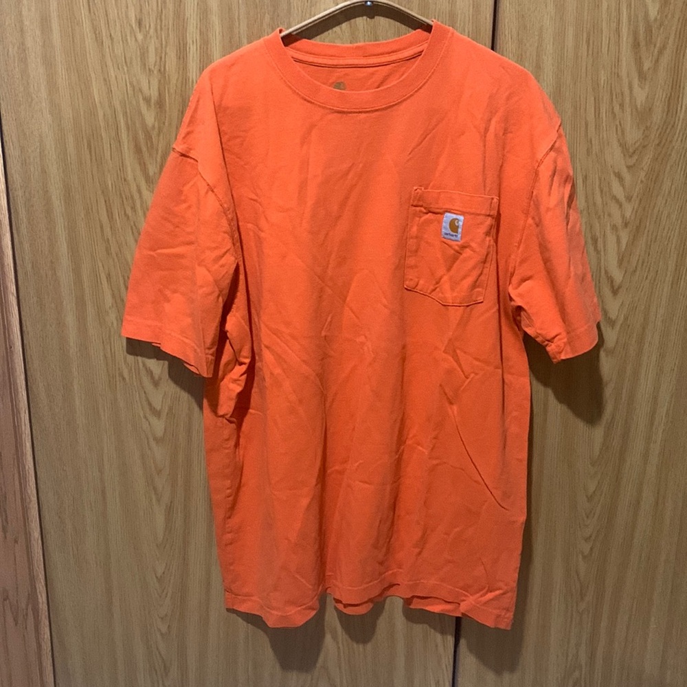 Orange Carhartt T Shirt size L